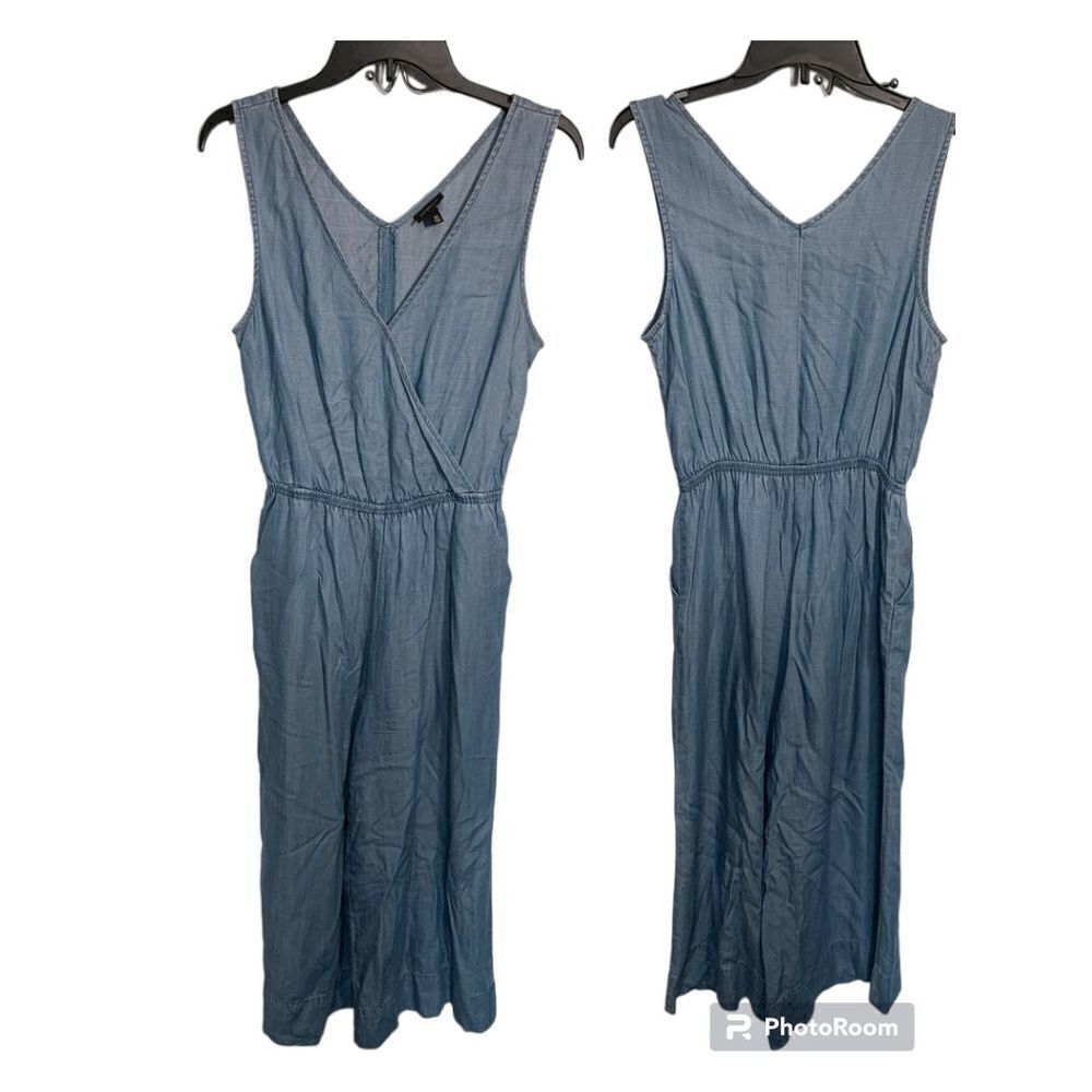 Whowhat Wear Wide Leg Denim Jumpsuit
